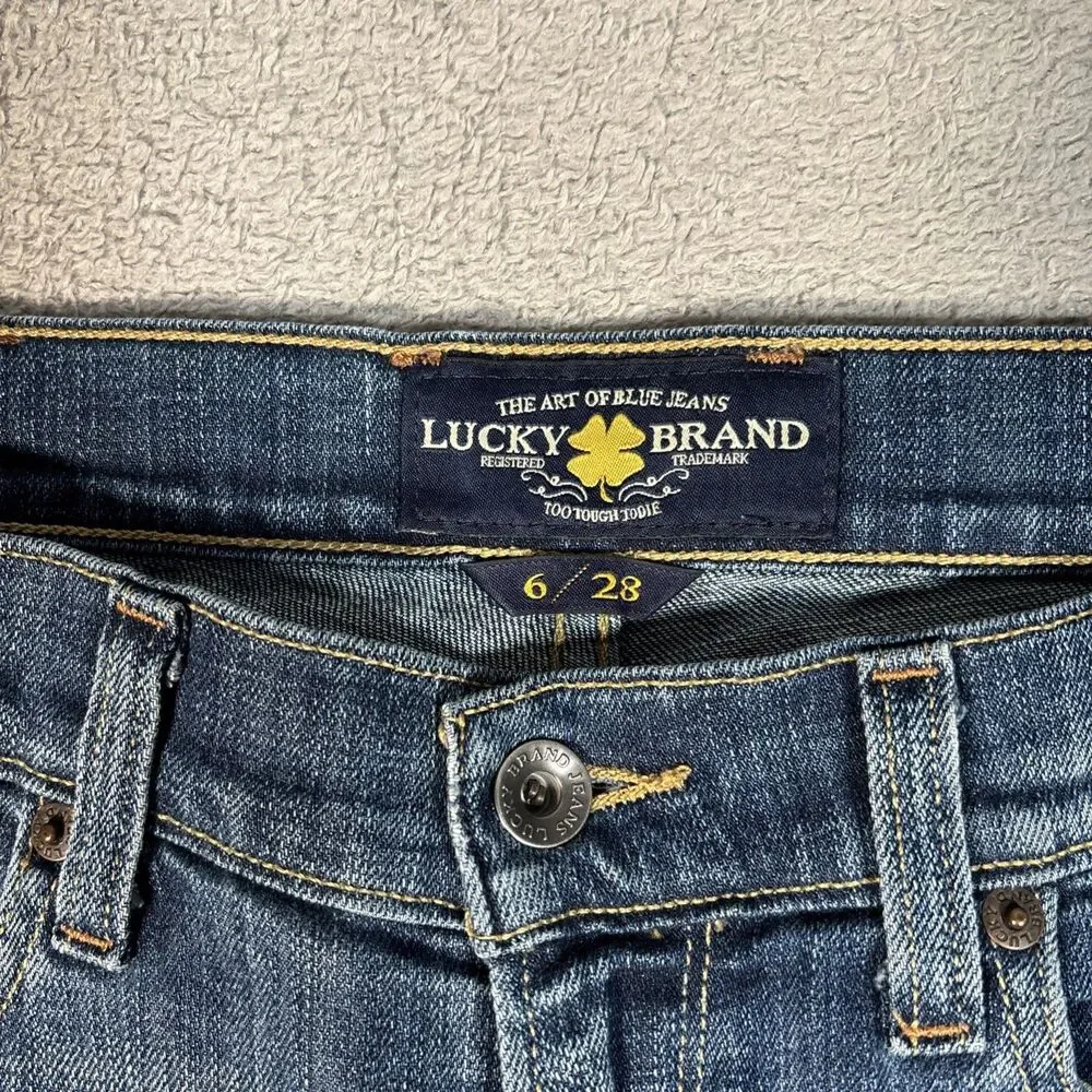 Lucky Brand Jeans Women’s Size 6/28 Charlotte Rail Mid Rise Skinny Blue Denim‎